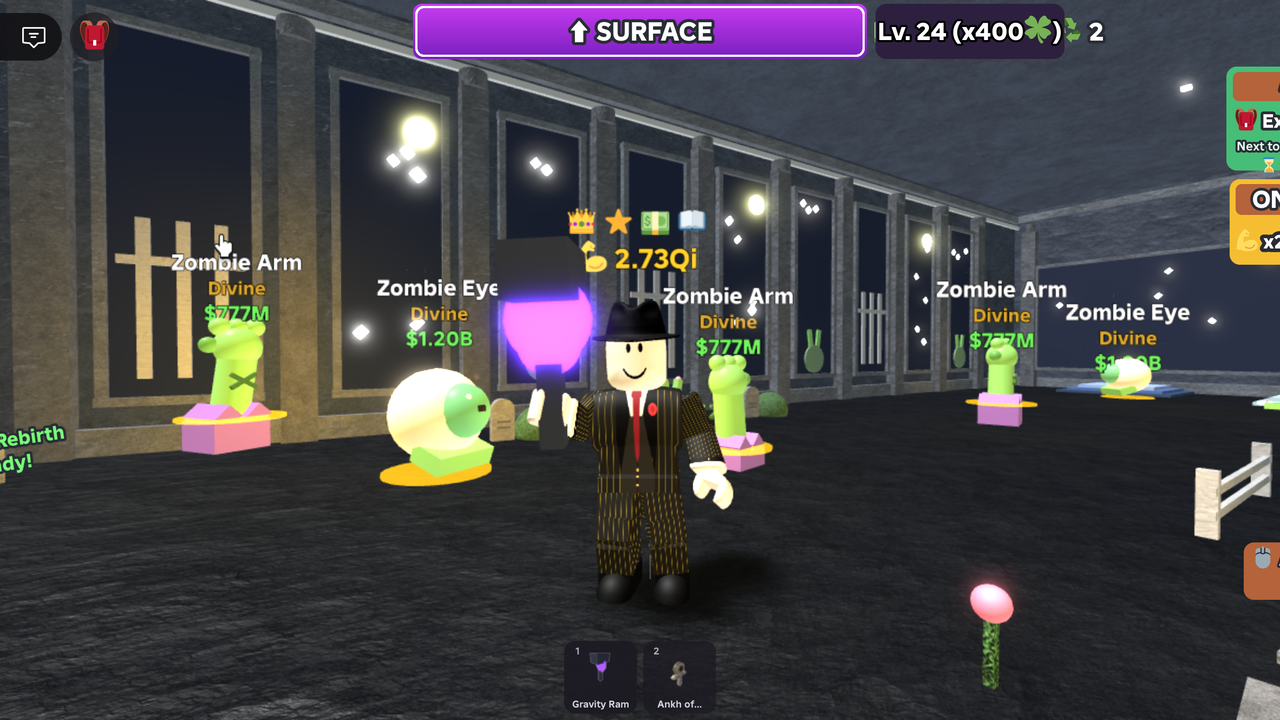 Zombie graveyard, floors 24–30